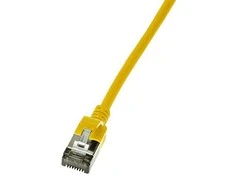 LogiLink Patch kabelis CAT6A STP TPE SlimLine gelb 0,3 m