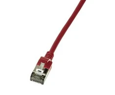 LogiLink Patch kabelis CAT6A STP TPE SlimLine raudona 0,3 m