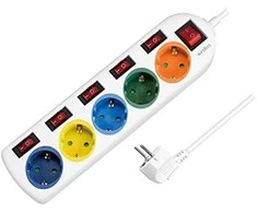 LogiLink 5 lizdai 1,5 m spalvos