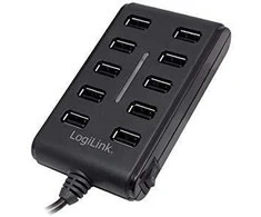 HUB USB LogiLink 10x USB-A 2.0 (UA0125)