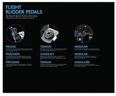 Logitech Pro Flight Rudder Pedals Skraidymo simuliatorius