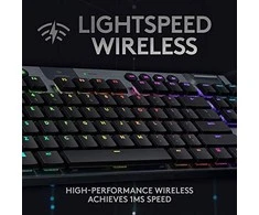 Belaidė Mechaninė žaidimų klaviatūra Logitech G915 TKL, RGB, Lightspeed, Stilius: Clicky, Išdėstymas: Šiaurės šalių