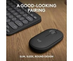 Klaviatūra ir pelė Logitech Pebble 2 Combo for Mac, grafito spalvos, US išdėstymas