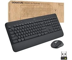Klaviatūra „Logitech“ klaviatūros ir pelės rinkinys MK650 - grafito spalvos