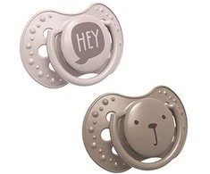 LOVI silikoninis dinaminis čiulptukas HEY GIRL, 6-18m, 2 vnt, ruda, 22/887merg