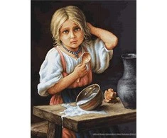 luca S Skaičiuojamas kryželiu rinkinys Valstietė 34x44 cm SB515