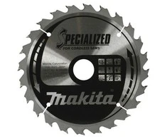 Makita T.C.T. pjūklas SPECIALIZED 190X1.9X20mm -18° T40 B-20694 T.C.T • 190 x20 mm • T40 • -18° • Medienai