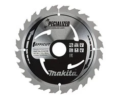 Makita T.C.T. pjūklas EFFICUT 190X1.45X30mm 23° T24 B-64191 T.C.T • 190 x30 mm • T24 • 23° • Medienai