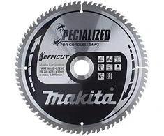 Makita T.C.T. pjūklas EFFICUT 260X2.15X30mm 10° T80 B-67240 T.C.T • 260 x30 mm • T80 • 10° • Medienai
