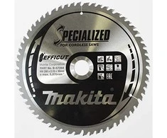 Makita T.C.T. pjūklas EFFICUT 260X2.15X30mm 10° T60 B-67234 T.C.T • 260 x30 mm • T60 • 10° • Medienai