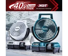 Makita CF001GZ Ventiliatorius XGT, 40V Max, 235mm su automatinio sukiojimo funkcija, "Z" versija - komplektuojamas be akumuliatoriaus ir kroviklio