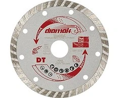 deimantinis turbo diskas, skirtas šlapiam ir sausam betono pjovimui, 125 mm, Diamak, Makita serija [D-61167]