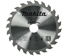 Makita D-64951 T.C.T. pjūklas 190X2.2X30mm 15° T24 Standartiniai medienai