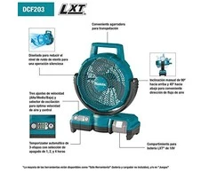 Makita DCF203Z Akumuliatorinis ventiliatorius 14,4/18V, Be akumuliatorių ir kroviklio!