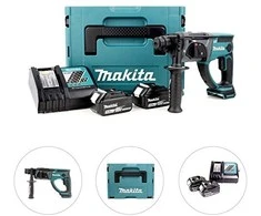 Makita DHR202RTJ Akumuliatorius perforatorius, 18 V, 2x 5,0 Ah Li-ion, SDS-PLUS, 1,9J, LED, MAKPACK