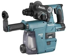 Makita DHR242ZJW*Available in April Akumuliatorinis perforatorius, 18 V, SDS-PLUS, 2,0J LED, VACUUM, Be akumuliatorių ir kroviklio!