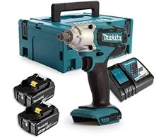 Makita 18 V smūginis veržliasukis, modelis DTW190RFJ, 190 Nm 1/2 colio, su 2 x 3,0 Ah akumuliatoriais