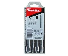 Grąžtas Makita SDS-PLUS Grąžtų Komplektas (5x110, 6x110, 6x160, 8x110, 8x160) B-49052