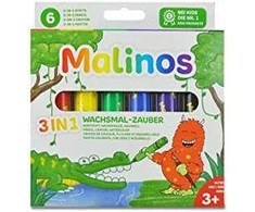 Malinos Malinos Wachsmalstifte Wachsmal-Zauber 6 Farben 3+