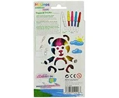 Malinos Malinos Airbrush Pens Magic Teddy 5 spalvos + trafaretas 5+