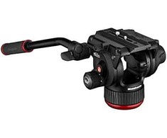Vaizdo galva - Manfrotto 504X plokščio pagrindo vaizdo galva, sklandus pasukimas ir pakreipimas, juoda