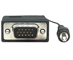 Intracom Manhattan Manheteno 10 m SVGA garso kabelis VGA (D-Sub) + 3,5 mm Juoda