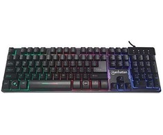 MANHATTAN USB-Gaming-Klaviatūra mit LEDs und Metallunterseite