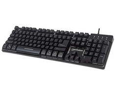 MANHATTAN USB-Gaming-Klaviatūra mit LEDs und Metallunterseite