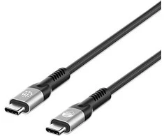 Manhattan MANHATTAN USB4 USB-C Stecker/Stecker Kabelis 240W 40G 8K 1m