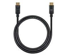 MANHATTAN 8K@60Hz DisplayPort DP 1.4 Cable, 1.0m, Palaiko 4K@144Hz, HDR, Paauksuoti kontaktai, juodas, 355568