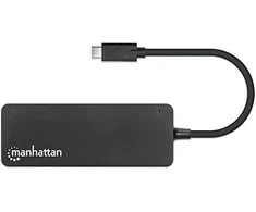 HUB USB Manhattan Manhattan 168410 huby i koncentratory USB Type-C 5000 Mbit/s Juodas