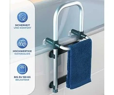 Maximex Secura bathtub handrail, sidabrinis, aluminum