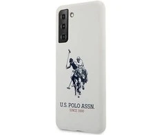 Dėklas Us Polo Assn US Polo USHCS21MSLHRWH S21+ G996 baltos spalvos Silicone Logo