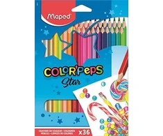„Maped Colorpeps“ trikampės 36 spalvų kreidelės (205577)