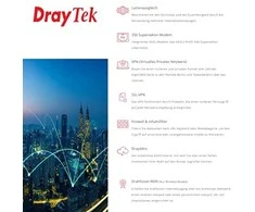 Maršrutizatorius DrayTek Vigor 2865ax-B WLAN-AX modemasR. ADSL2+/VDSL2 mažmeninė prekyba