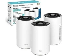 Maršrutizatorius TP-Link Deco PX50 (3 paketų) „WiFi6 Powerline Mesh“ (AX3000, 2,4 GHz / 5 GHz, 3 x GbELAN / WAN)