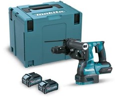 Makita HR002GM202 Perforatorius XGT, 2,9 J, 28mm; 4,1kg, bešepetėlinis variklis, greitojo keitimo griebtuvas, 2X4,0Ah, greitasis kroviklis; AFT; AWS su AWS lustu); AVT; Soft no load; XPT; MAKPAC lagaminas