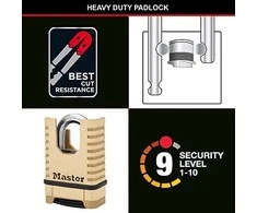 „Master Lock Excell“ pakabinama spyna su apvadu M1177EURDCC