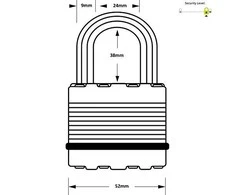 Master Lock Spynelė MasterLock M5EURDLF; 52 mm