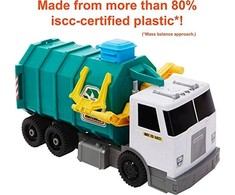 Šiukšliadėžė Mattel Matchbox didelis šiukšliavežis šviesa/garso perdirbimui + šiukšliadėžė
