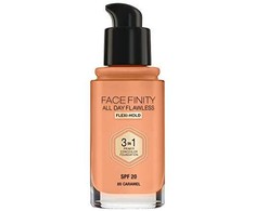 „Max Factor Face Finity All Day Flawless Kreminis“ makiažo pagrindas, 85 karamelės SPF 20, 30 ml