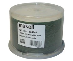 CD-R Diskas - MAXELL 700MB 52x 80min 50vnt Spindulys Spausdinimui