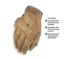 Mechanix Wear Pirštinės Mechanix The Original® Coyote S dydis. Velcro, dirbtinė oda, TrekDry®