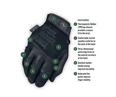 Mechanix Wear Taktinės pirštinės Mechanix TS RECON juodos S dydis.