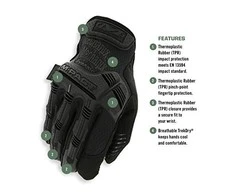 Mechanix Wear Pirštinės Mechanix M-Pact® Covert juodos XXL dydis. Velcro, TrekDry®, dirbtinė oda, delno, krumplių, Armortex®, pirštų apsauga, D30® apsauga nuo vibracijos