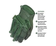 Mechanix Wear Pirštinės Mechanix M-Pact® Olive Drab L dydis. Velcro, TrekDry®, dirbtinė oda, delno, krumplių, Armortex®, pirštų apsauga, D30® apsauga nuo vibracijos