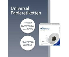 MediaRange ge taśma drukarska 36x89mm juoda-balta Dymo 99012/S0722400 260Stk
