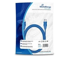 „MediaRange“ 3 m, USB 3.0-A - USB 3.0-A, 3 m, USB A, USB A, USB 3.2 Gen 1 (3.1 Gen 1), Kištukas/Lizdas, Mėlynas