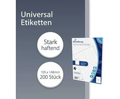 MediaRange Baltos etiketės 105x148mm, A6 200 vienetų (MRINK143)