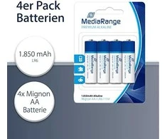 MediaRange mrbat104 non-rechargeable battery – Batteries (Alkaline, Cylindrical, 1.5 V) Juodas, Mėlyna